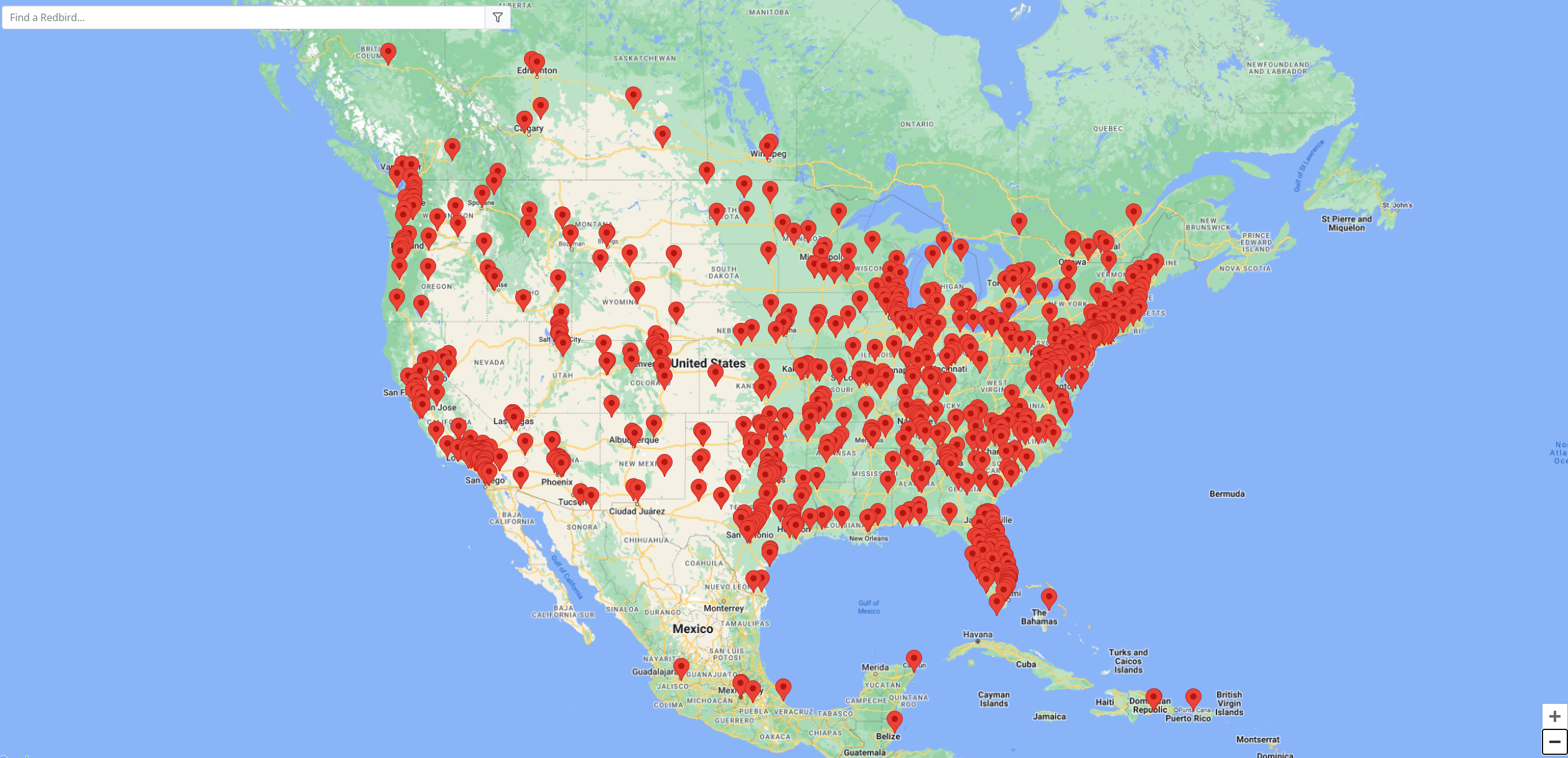 Find a Redbird near you